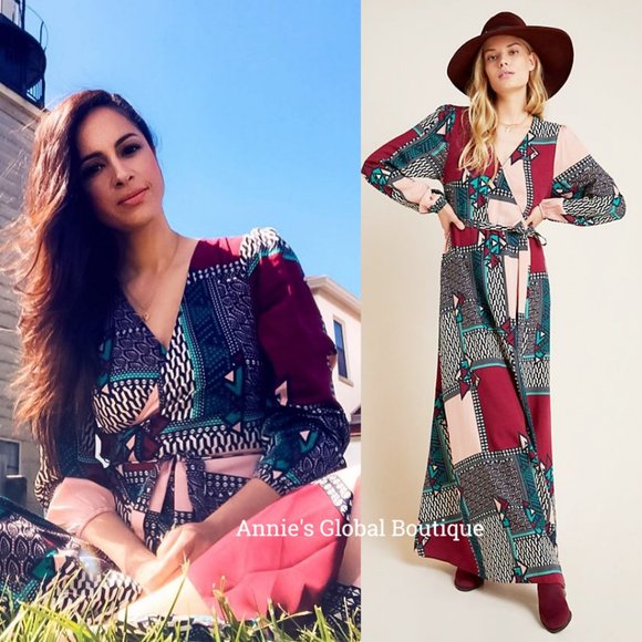 NWT Anthropologie Virginia Wrap Maxi Dress - Picture 10 of 13